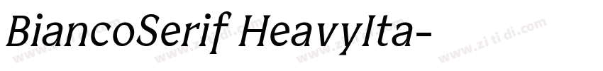 BiancoSerif HeavyIta字体转换